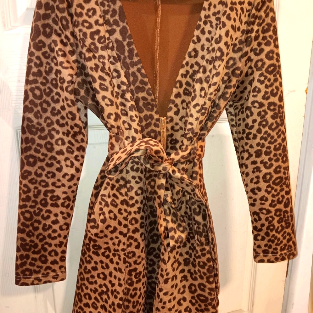 Super fun and sexy cheetah print mini dress sz m